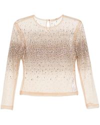 Ermanno Scervino - Crystal-Embellished Tulle Top - Lyst