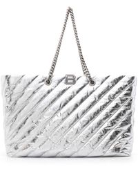 Balenciaga - Large Crush Metallic Tote Bag - Lyst
