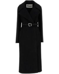 Jil Sander - Belted-Wool Coat - Lyst