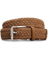 Tod's - Woven Suede Belt With Branded Metal Buckle Accessories - Lyst