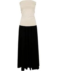 By Malene Birger - Marciella Strapless Maxi-Jurk Met Colourblocking - Lyst