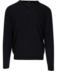 Fedeli - V-Neck Wool Sweater - Lyst