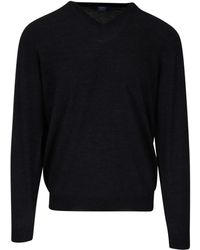 Fedeli - V-Neck Wool Sweater - Lyst
