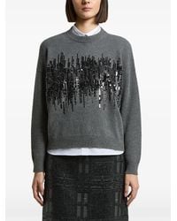 Peserico - Sequin-Embellished Drop-Shoulder Jumper - Lyst
