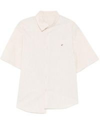 CROQUIS - Embroidered Logo Pinstripe Shirt - Lyst