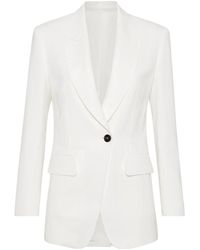 Brunello Cucinelli - Blazer De Botonadura Simple - Lyst