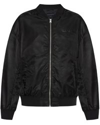 AllSaints - Logo-Detail Bomber Jacket - Lyst