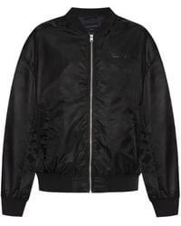 AllSaints - Logo-Detail Bomber Jacket - Lyst