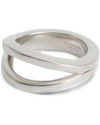 Jil Sander - Ring Mit Logo-Gravur - Lyst