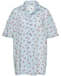 Jil Sander - Chemise Fleurie À Manches Courtes - Lyst