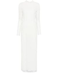 ROTATE BIRGER CHRISTENSEN - Elegant A-Line Back Slit Dress With Unique Neckline - Lyst