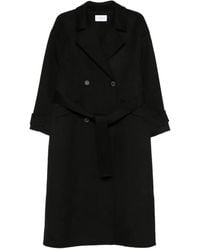 The Dynamis Studio - Abrigo Con Doble Botonadura Y Cinturón - Lyst