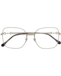Gucci - Horsebit Square-Frame Glasses - Lyst