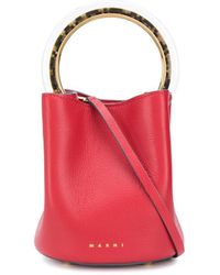Marni Borsa a secchiello Panier piccola - Rosso