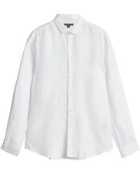 John Varvatos - Orchard Club-Collar Long-Sleeve Shirt - Lyst
