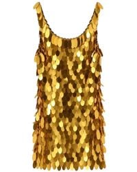 Rabanne - Sequin-Embellished Sleeveless Mini Dress - Lyst