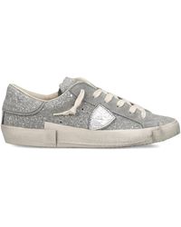 Philippe Model - Prsx Glitter Appliqued Low Trainers - Lyst