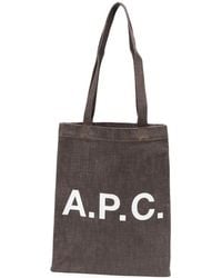 A.P.C. - Borsa Tote Lou Con Logo - Lyst