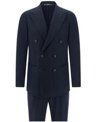BOGGI - Double-Breasted Patterned Wool Flannel Suit - Lyst