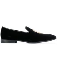 Billionaire Slippers à logo brodé - Noir