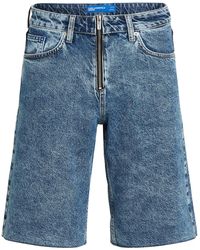 Karl Lagerfeld - Jeans-Shorts Mit Reißverschluss - Lyst