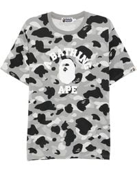 A Bathing Ape - T-Shirt Met Print - Lyst