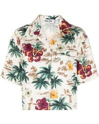 Miu Miu - Hawaii Print Shirt - Lyst