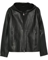 Emporio Armani - Hooded Zip-Front Jacket - Lyst