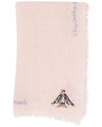 Mouleta - Embroidered Frayed Scarf - Lyst
