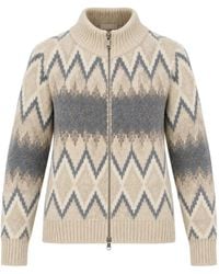 PHO® Firenze - Fair Isle Zip-Up Cardigan - Lyst
