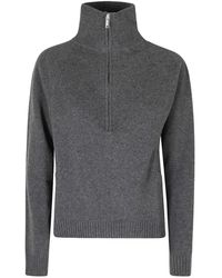 Semicouture - Meg Panelled Half-Zip Sweater - Lyst