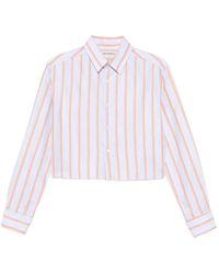 JW Anderson - Striped Cropped Shirt - Lyst
