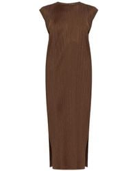 Pleats Please Issey Miyake - Sleeveless Pleated Dress - Lyst