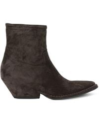 Roberto Del Carlo - Suede Pointed-Toe Boots - Lyst
