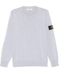Stone Island - Trui Met Compass-Logopatch - Lyst