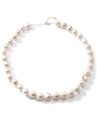 Mateo - 14kt Yellow Gold Baroque Pearl Necklace - Lyst