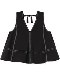 Ganni - Cotton A-Line Top - Lyst