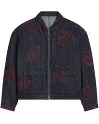 Dries Van Noten - Chaqueta vaquera con bordado floral - Lyst