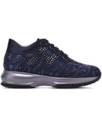 Hogan - Interactive Floral-embroidered Sneakers - Lyst