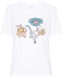 PS by Paul Smith - Flower Race Cotton T-shirt - Lyst