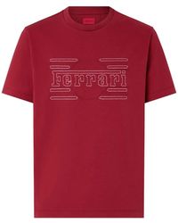 Ferrari - Embroidered-Logo T-Shirt - Lyst