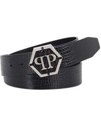Philipp Plein - Cocco Buckle Leather Belt - Lyst
