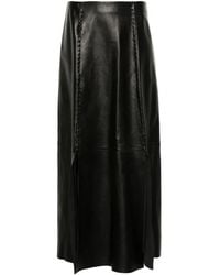 Aeron - Chateau Leren Maxi-Rok - Lyst