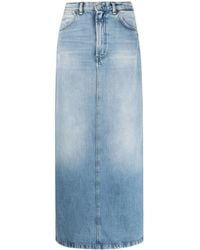 Acne Studios - High-Waisted Denim Maxi Skirt - Lyst