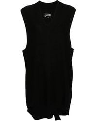 MM6 by Maison Margiela - Robe Courte En Maille À Design Sans Manches - Lyst