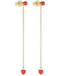 Design Letters - Heart Chain Earrings - Lyst