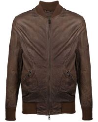 Giorgio Brato Leer Lammy Jack in het Bruin voor heren Heren Kleding voor voor Jacks voor Leren jacks