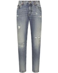 Dolce & Gabbana - Distressed Denim Jeans - Lyst