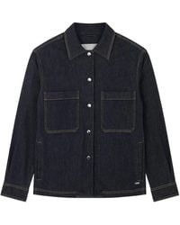 Paul & Shark - Denim-Effect Stretch Cotton Overshirt - Lyst
