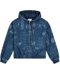Arte' - Graphic-Print Denim Jacket - Lyst